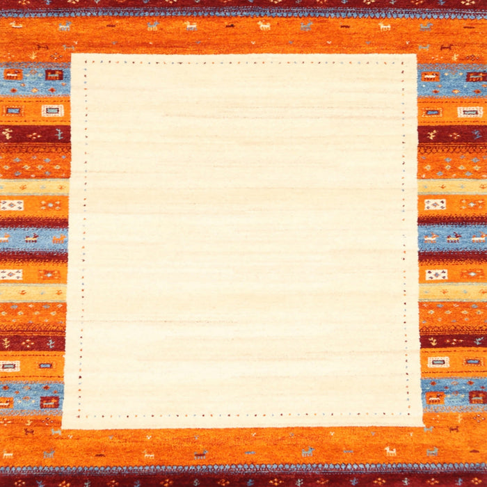 Sideview of Machine Washable Contemporary Orange Rug, wshcon1772