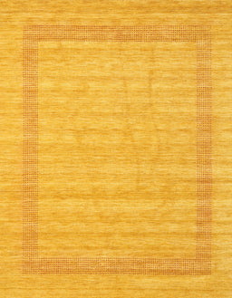 Machine Washable Contemporary Deep Yellow Rug, wshcon1773