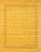 Machine Washable Contemporary Deep Yellow Rug, wshcon1773