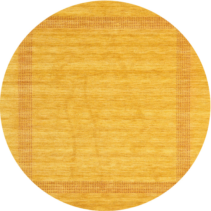 Sideview of Contemporary Deep Yellow Modern Rug, con1773