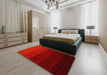 Contemporary Red Modern Rug in a Bedroom, con1775