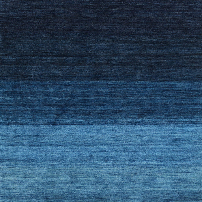 Square Contemporary Deep-Sea Blue Modern Rug, con1778
