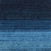 Sideview of Machine Washable Contemporary Deep-Sea Blue Rug, wshcon1778