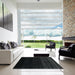 Square Machine Washable Contemporary Black Rug in a Living Room, wshcon1779