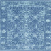 Sideview of Machine Washable Contemporary Denim Blue Rug, wshcon177