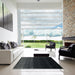 Square Contemporary Light Black Modern Rug in a Living Room, con1780