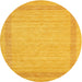 Sideview of Contemporary Deep Yellow Modern Rug, con1782