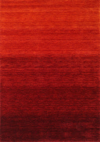 Machine Washable Contemporary Red Rug, wshcon1783