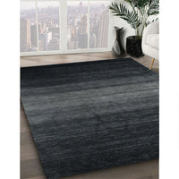 Contemporary Charcoal Black Modern Rug, con1784