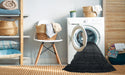 Machine Washable Contemporary Charcoal Black Rug in a Washing Machine, wshcon1784