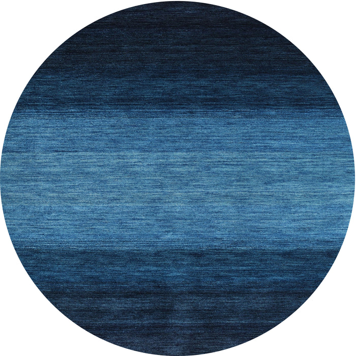 Sideview of Contemporary Deep-Sea Blue Modern Rug, con1786