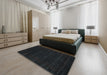 Machine Washable Contemporary Gunmetal Green Rug in a Bedroom, wshcon1789