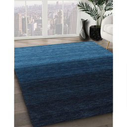 Machine Washable Contemporary Night Blue Rug in a Family Room, wshcon1790