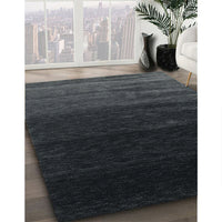 Contemporary Charcoal Black Modern Rug, con1791