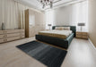 Contemporary Mid Gray Modern Rug in a Bedroom, con1793