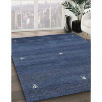 Contemporary Steel Blue Modern Rug, con1795