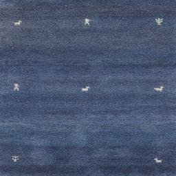 Sideview of Machine Washable Contemporary Steel Blue Rug, wshcon1795