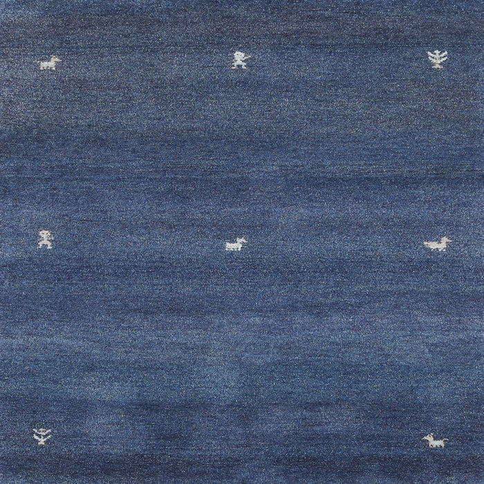 Sideview of Machine Washable Contemporary Steel Blue Rug, wshcon1795