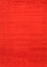 Machine Washable Contemporary Red Rug, wshcon1796