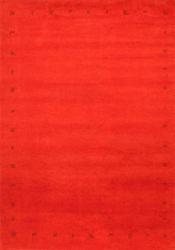 Machine Washable Contemporary Red Rug, wshcon1796