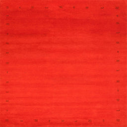 Sideview of Machine Washable Contemporary Red Rug, wshcon1796