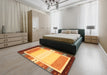 Machine Washable Contemporary Mahogany Brown Rug in a Bedroom, wshcon1798