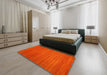 Contemporary Red Modern Rug in a Bedroom, con1800