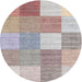 Square Machine Washable Contemporary Pale Silver Gray Rug, wshcon1802