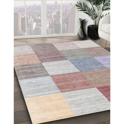 Machine Washable Contemporary Pale Silver Gray Rug in a Family Room, wshcon1802
