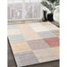 Contemporary Tan Brown Modern Rug in Family Room, con1803