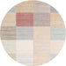 Square Machine Washable Contemporary Tan Brown Rug, wshcon1803