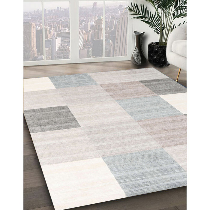 Machine Washable Contemporary Silver Pink Rug in a Family Room, wshcon1804