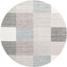 Square Machine Washable Contemporary Silver Pink Rug, wshcon1805