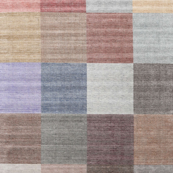 Machine Washable Contemporary Rose Dust Purple Rug, wshcon1806