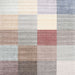 Square Contemporary Dark White Beige Checkered Rug, con1807