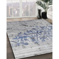 Contemporary Silver Gray Modern Rug, con1808