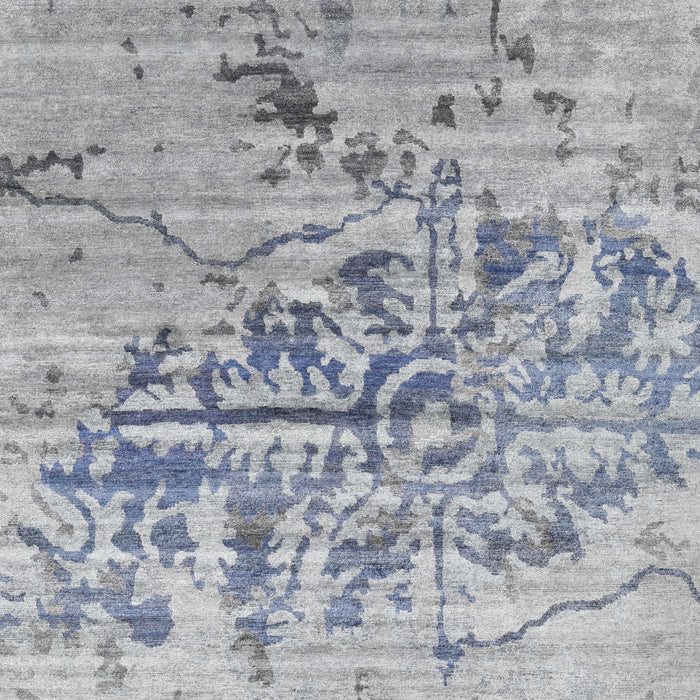 Machine Washable Contemporary Silver Gray Rug, wshcon1808