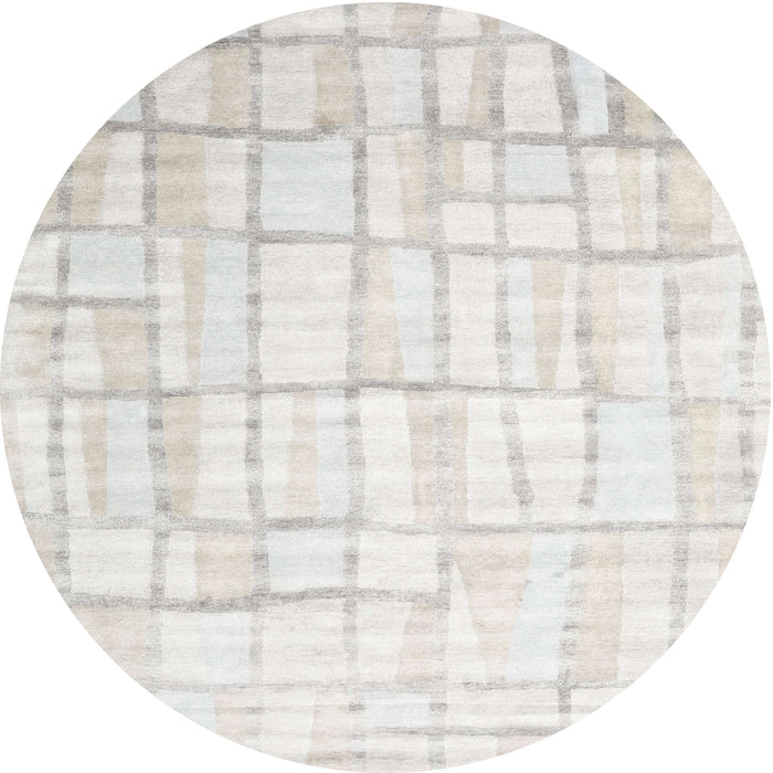 Square Machine Washable Contemporary Platinum Gray Rug, wshcon1809