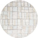 Sideview of Contemporary Platinum Gray Modern Rug, con1809