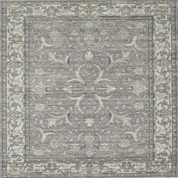 Sideview of Machine Washable Contemporary Granite Gray Rug, wshcon180
