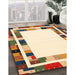 Contemporary Golden Blonde Gold Modern Rug in Family Room, con1810