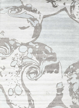 Contemporary Silver Gray Modern Rug, con1811