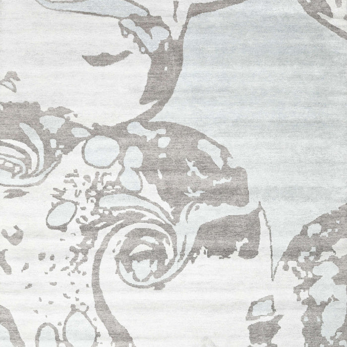 Contemporary Silver Gray Modern Rug, con1811