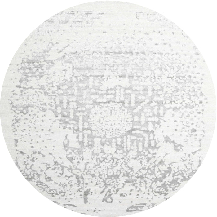 Square Machine Washable Contemporary Pearl White Beige Rug, wshcon1812