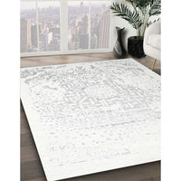 Contemporary Pearl White Beige Modern Rug, con1812