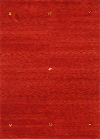 Machine Washable Contemporary Neon Red Rug, wshcon1813