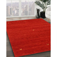 Contemporary Neon Red Modern Rug, con1813