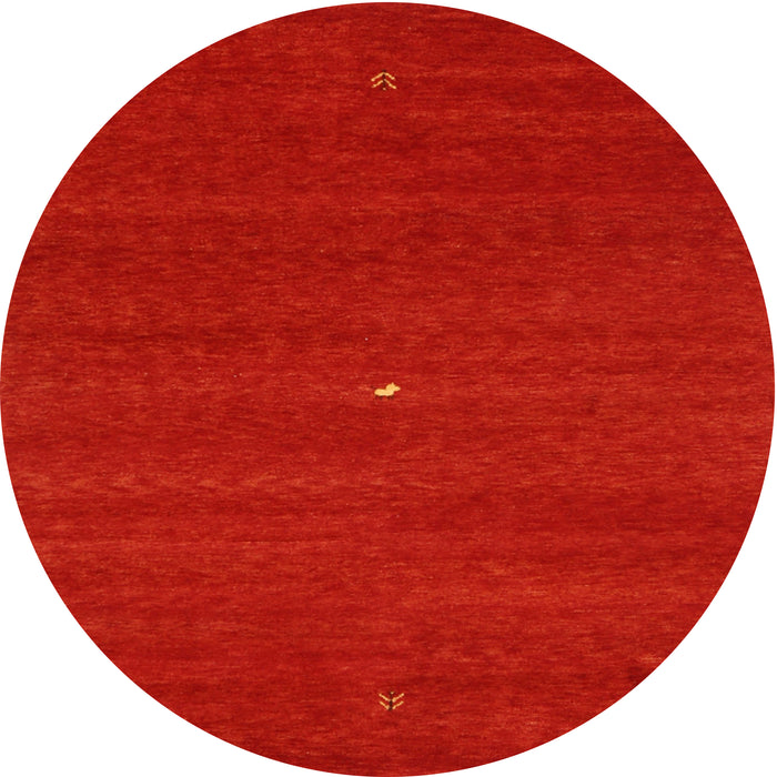 Sideview of Contemporary Neon Red Modern Rug, con1813