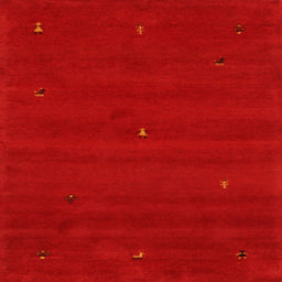 Sideview of Machine Washable Contemporary Orange Red Rug, wshcon1816