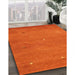 Machine Washable Contemporary Orange Red Rug in a Family Room, wshcon1817